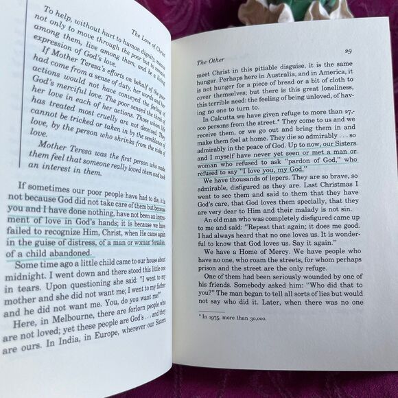 * 3 for $9 * 1982 The Love of Christ, Spiritual Counsels Mother Teresa. 1st Ed - Picture 7 of 12